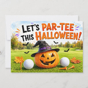 Invitation à la soirée d'Halloween de golf avec mo