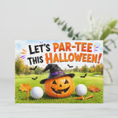 Invitation à la soirée d'Halloween de golf avec mo (Debout devant)