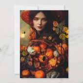 Invitation à la soirée d'Halloween de la sorcière (Devant)