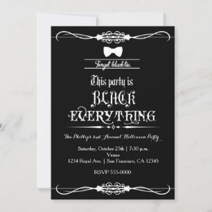 Invitation à la soirée d'Halloween Forget Black Ti