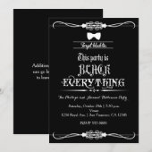 Invitation à la soirée d'Halloween Forget Black Ti (Devant / Derrière)