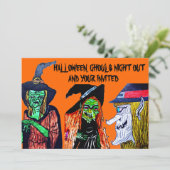 Invitation à la soirée d'Halloween GHOULS NIGHT OU (Debout devant)