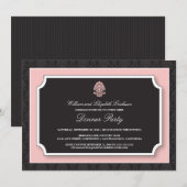Invitation à la soirée Dîner-soirée élégante Damas (Devant / Derrière)