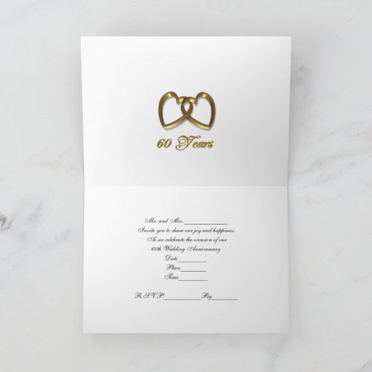 Invitation à la soirée du 60e anniversaire (Intérieur)