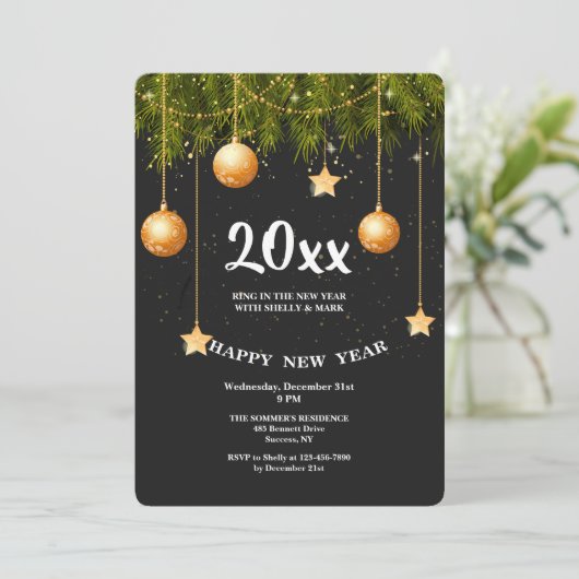 Invitation à la Soirée du Nouvel An (Debout devant)