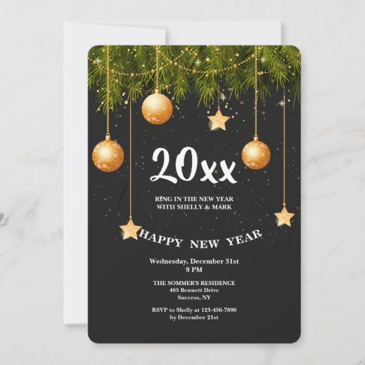 Invitation à la Soirée du Nouvel An (Devant)