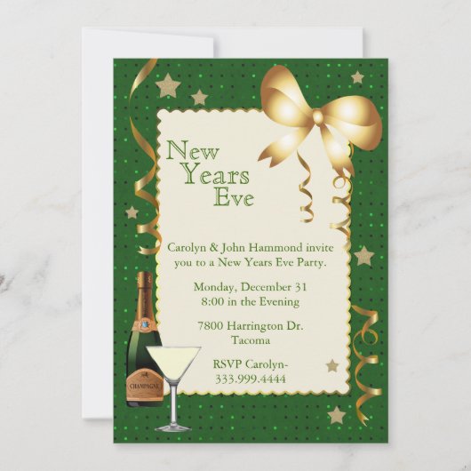 Invitation à la soirée du Nouvel An (Devant)