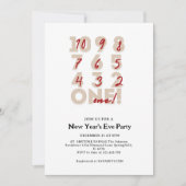 Invitation à la soirée du Nouvel An à compte à reb (Devant)