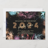 Invitation à la soirée du Nouvel An Feu d'Artifice (Devant)