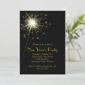Invitation à la Soirée du nouvel an Gold Sparkler (Debout devant)