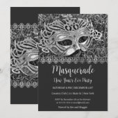 Invitation à la soirée du Nouvel An Silver Masquer (Devant / Derrière)