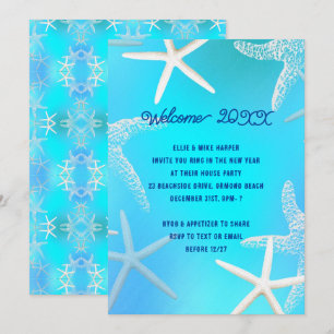 Invitation à la soirée du Nouvel An Tropical Starf