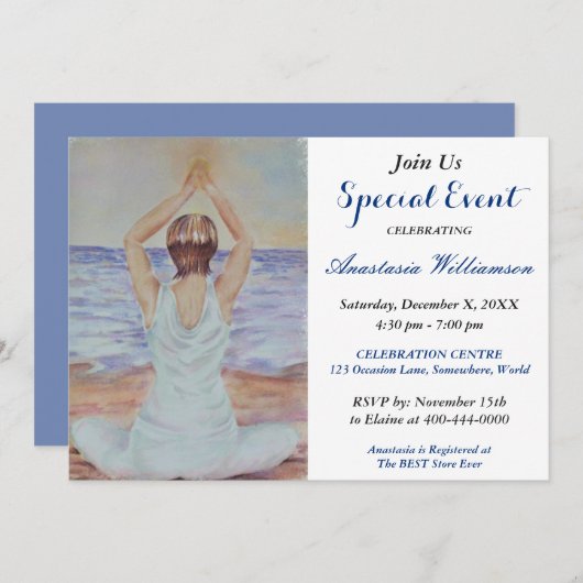 INVITATION À LA SOIRÉE DU PARTI SOLACE ET SÉRÉNITÉ (Devant / Derrière)