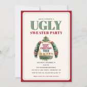 Invitation à la soirée du pull de Noël laid (Devant)