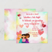 Invitation à la soirée Galentine's Girls Night (Devant / Derrière)