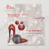 Invitation à la soirée glamour des fêtes de Noël (Devant / Derrière)