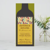 Invitation à la soirée Gold Wine Bottle (Debout devant)