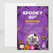 Invitation à la Soirée Halloween de Nuit Sombres (Devant / Derrière)