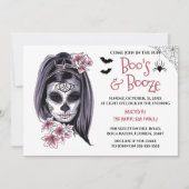Invitation à la soirée Halloween Girly Boo's & Boo (Devant)