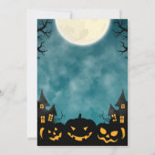 Invitation à la Soirée Halloween Sorcière & Citrou (Dos)