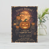 Invitation à la Soirée Halloween Tête de Citrouill (Debout devant)