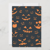 Invitation à la Soirée Halloween Tête de Citrouill (Dos)