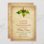 Invitation à la soirée Holly Holiday (Devant / Derrière)