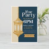 Invitation à la soirée Iftar de Ramadan bleu doux (Debout devant)