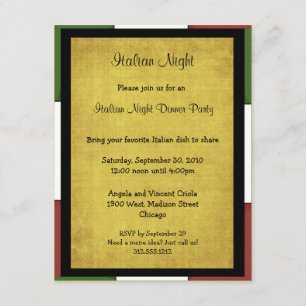 Invitation à la soirée italienne