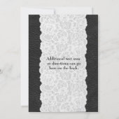 Invitation à la soirée Lace blanche et cuir noir (Dos)