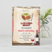 Invitation à la soirée lasagnes et vin (Debout devant)