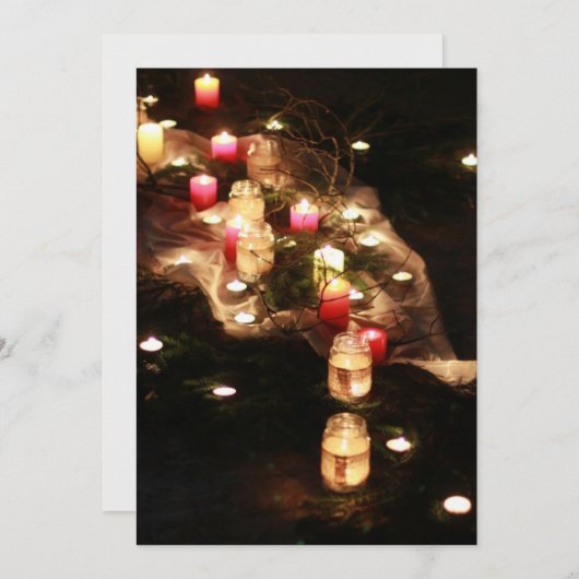 Invitation à la soirée magique aux chandelles - Pe (Devant / Derrière)