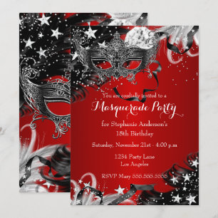 Invitation à la soirée magique de masquerade à éti