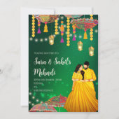 Invitation à la soirée Mehndi & Invitations pour l (Devant)