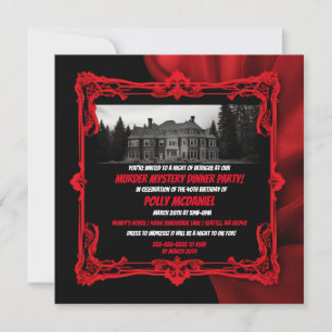 Invitation à la soirée meurtre et mystère au manoi