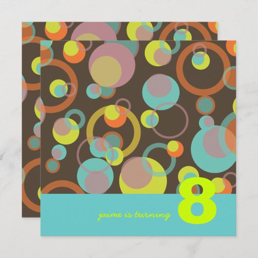 Invitation à la soirée Mod Bubbles (Devant / Derrière)