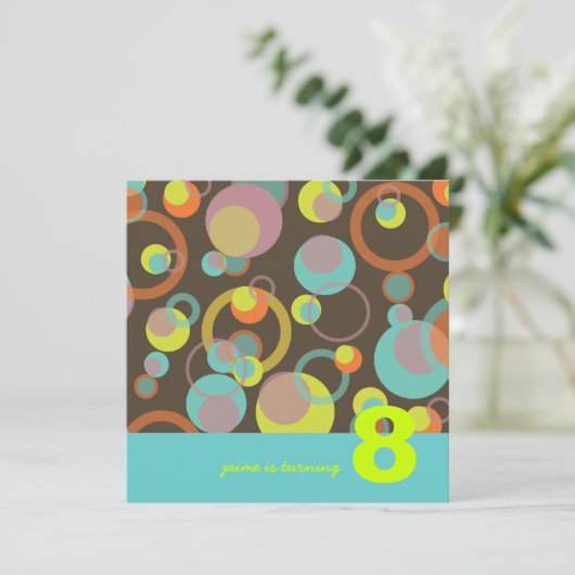 Invitation à la soirée Mod Bubbles (Debout devant)