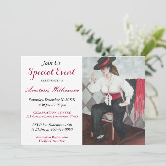 INVITATION À LA SOIRÉE NOIR ET BLANC (Debout devant)