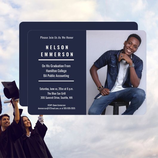 Invitation à la soirée photo des diplômés