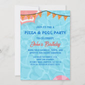 invitation à la soirée pizza pool (Devant)