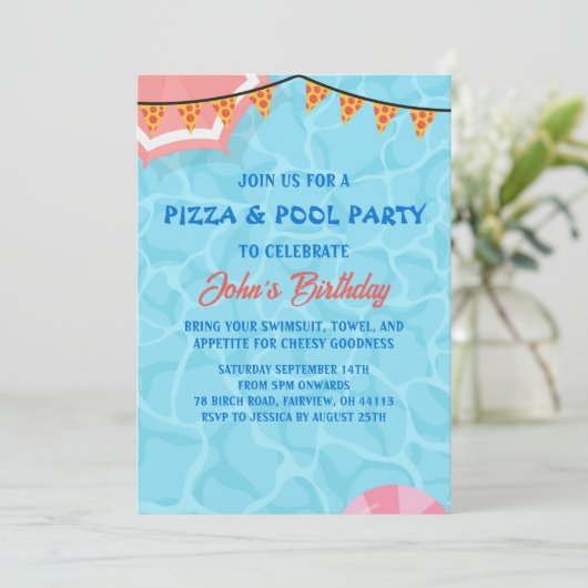 invitation à la soirée pizza pool (Debout devant)