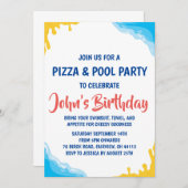 invitation à la soirée pizza pool (Devant / Derrière)