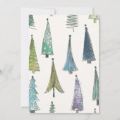 Invitation à la Soirée Pyjama de Noël Arbres Migno (Dos)