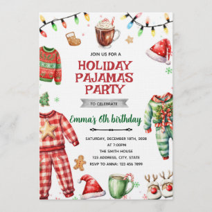 Invitation à la soirée pyjama des Fêtes de Noël