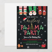 Invitation à la soirée pyjama des fêtes de Noël (Devant / Derrière)
