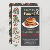Invitation à la soirée pyjama et crêpes (Devant / Derrière)