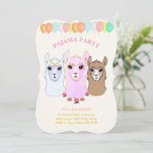 Invitation à la soirée Pyjama Llama (Debout devant)