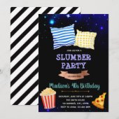 Invitation à la soirée pyjama sous les étoiles (Devant / Derrière)