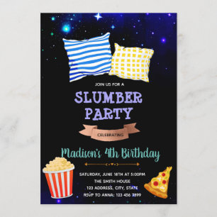 Invitation à la soirée pyjama sous les étoiles