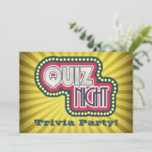 Invitation à la soirée quiz de trivia (Debout devant)